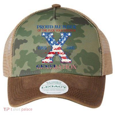 Proud Member Of The Fuck Your Feelings Gen X Usa 4th Of July Legacy Tie Dye Trucker Hat