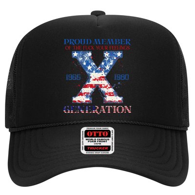 Proud Member Of The Fuck Your Feelings Gen X Usa 4th Of July Trucker Hat