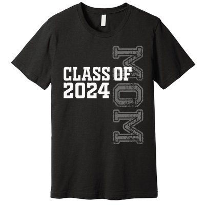 Proud Mom Of A Class Of 2024 Graduate Senior 24 Graduation Premium T-Shirt