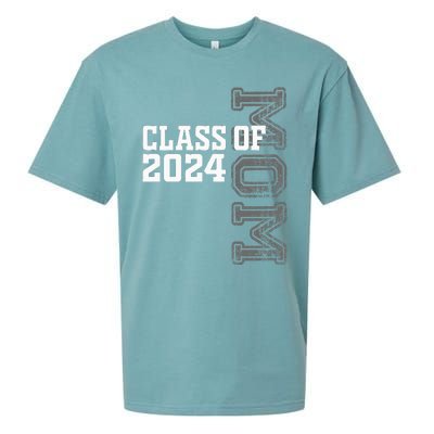 Proud Mom Of A Class Of 2024 Graduate Senior 24 Graduation Sueded Cloud Jersey T-Shirt