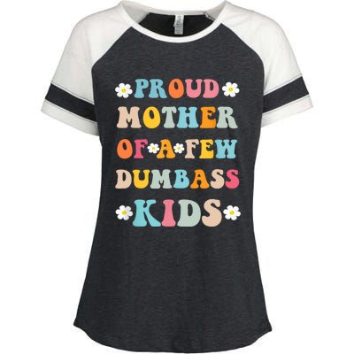 Proud Mother Of A Few Dumbass Stepmom Mothers Day Enza Ladies Jersey Colorblock Tee