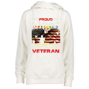 Proud Mom Of Vietnam Veteran Cool Gift Funny Gift Womens Funnel Neck Pullover Hood