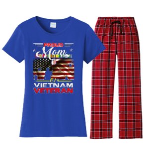 Proud Mom Of Vietnam Veteran Cool Gift Funny Gift Women's Flannel Pajama Set