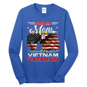 Proud Mom Of Vietnam Veteran Cool Gift Funny Gift Tall Long Sleeve T-Shirt