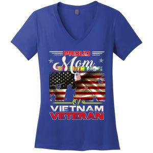 Proud Mom Of Vietnam Veteran Cool Gift Funny Gift Women's V-Neck T-Shirt