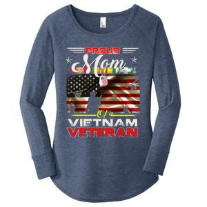 Proud Mom Of Vietnam Veteran Cool Gift Funny Gift Women's Perfect Tri Tunic Long Sleeve Shirt