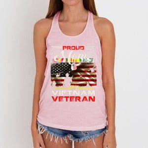 Proud Mom Of Vietnam Veteran Cool Gift Funny Gift Women's Knotted Racerback Tank