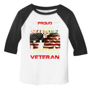 Proud Mom Of Vietnam Veteran Cool Gift Funny Gift Toddler Fine Jersey T-Shirt