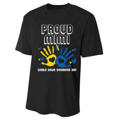 Proud Mimi Of Down Syndrome Family Awareness Matching Performance Sprint T-Shirt