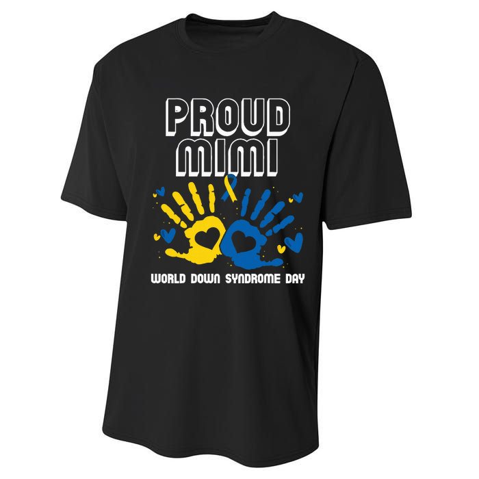 Proud Mimi Of Down Syndrome Family Awareness Matching Performance Sprint T-Shirt