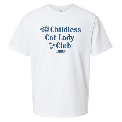 Proud Member Of The Childless Cat Lady Club Harris For President 2024 Sueded Cloud Jersey T-Shirt