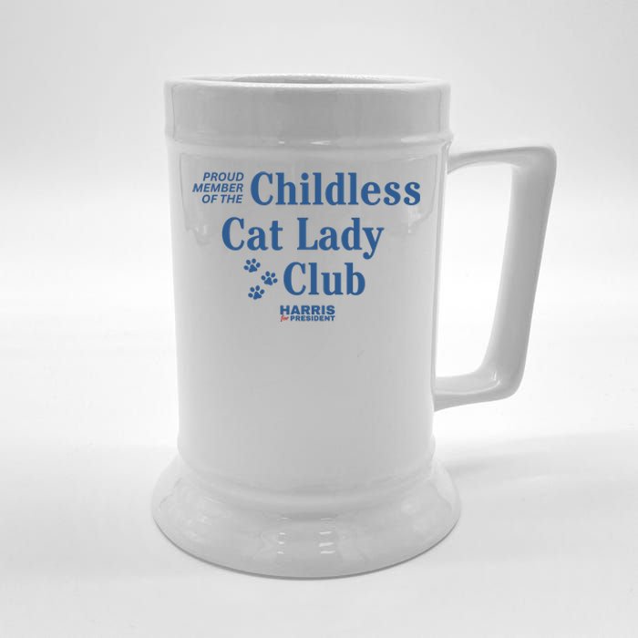 Proud Member Of The Childless Cat Lady Club Harris For President 2024 Beer Stein