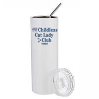 Proud Member Of The Childless Cat Lady Club Harris For President 2024 Stainless Steel Tumbler