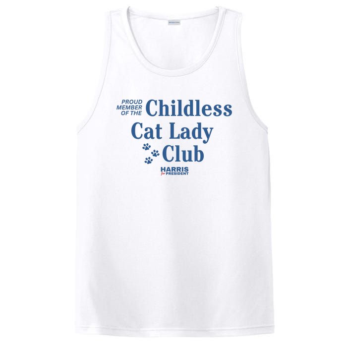 Proud Member Of The Childless Cat Lady Club Harris For President 2024 PosiCharge Competitor Tank