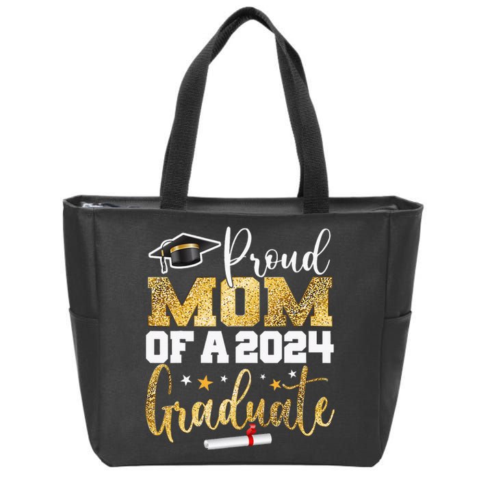 Proud Mom Of A 2024 Graduate Class Senior Zip Tote Bag