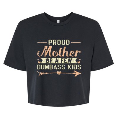 Proud Mother Of A Few Dumbass MotherS Day Bella+Canvas Jersey Crop Tee