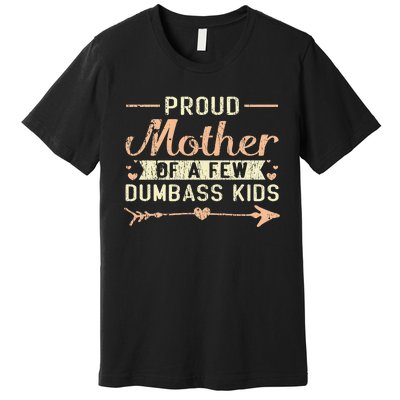 Proud Mother Of A Few Dumbass MotherS Day Premium T-Shirt