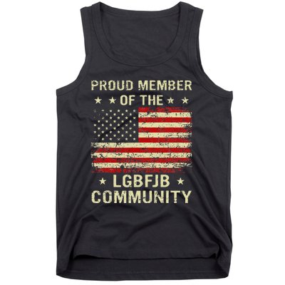 Proud Member Of Lgbfjb Community Anti Biden Us Flag Tank Top