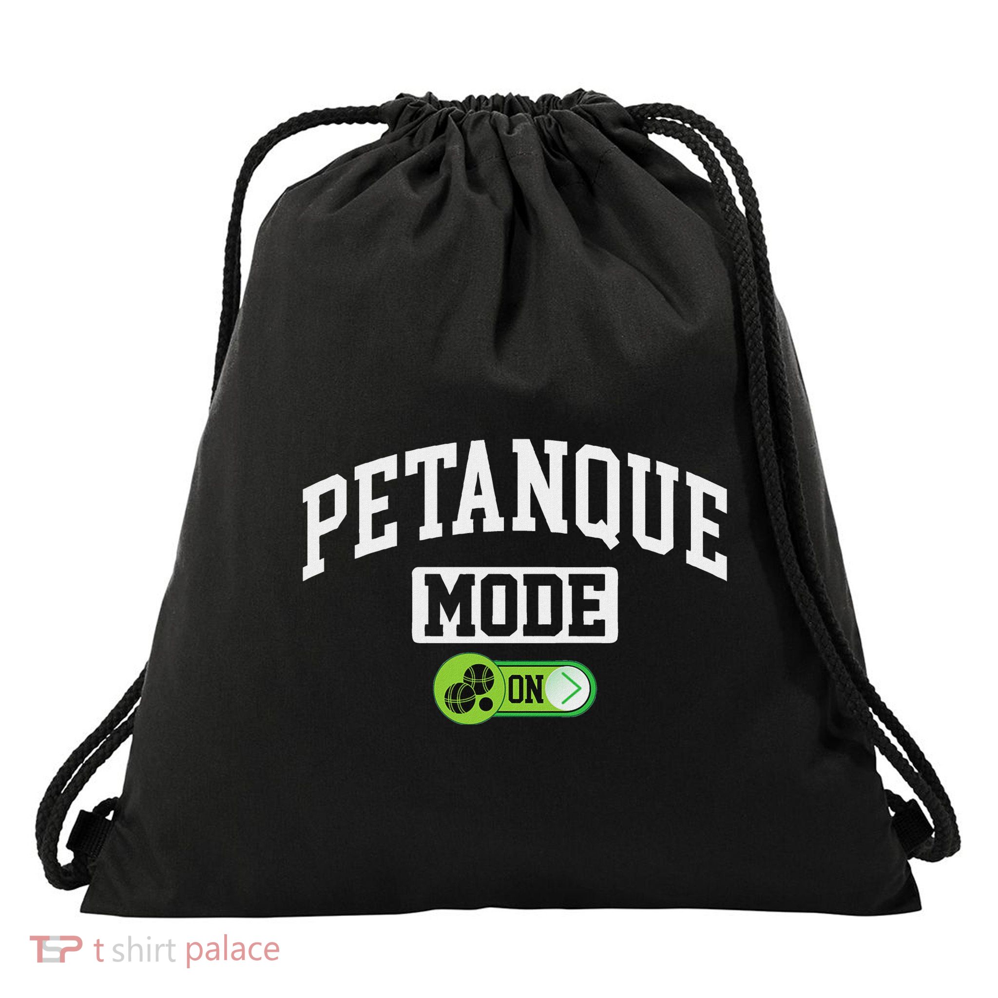 Petanque Mode On Funny Boules Petanque Player Coach Drawstring Bag