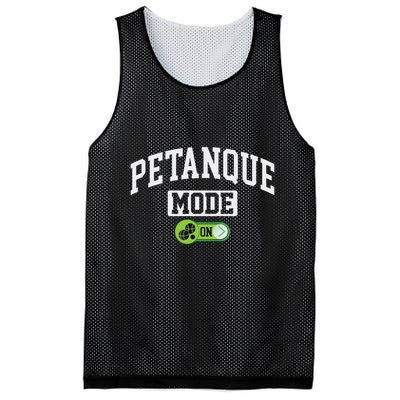 Petanque Mode On Funny Boules Petanque Player Coach Mesh Reversible Basketball Jersey Tank