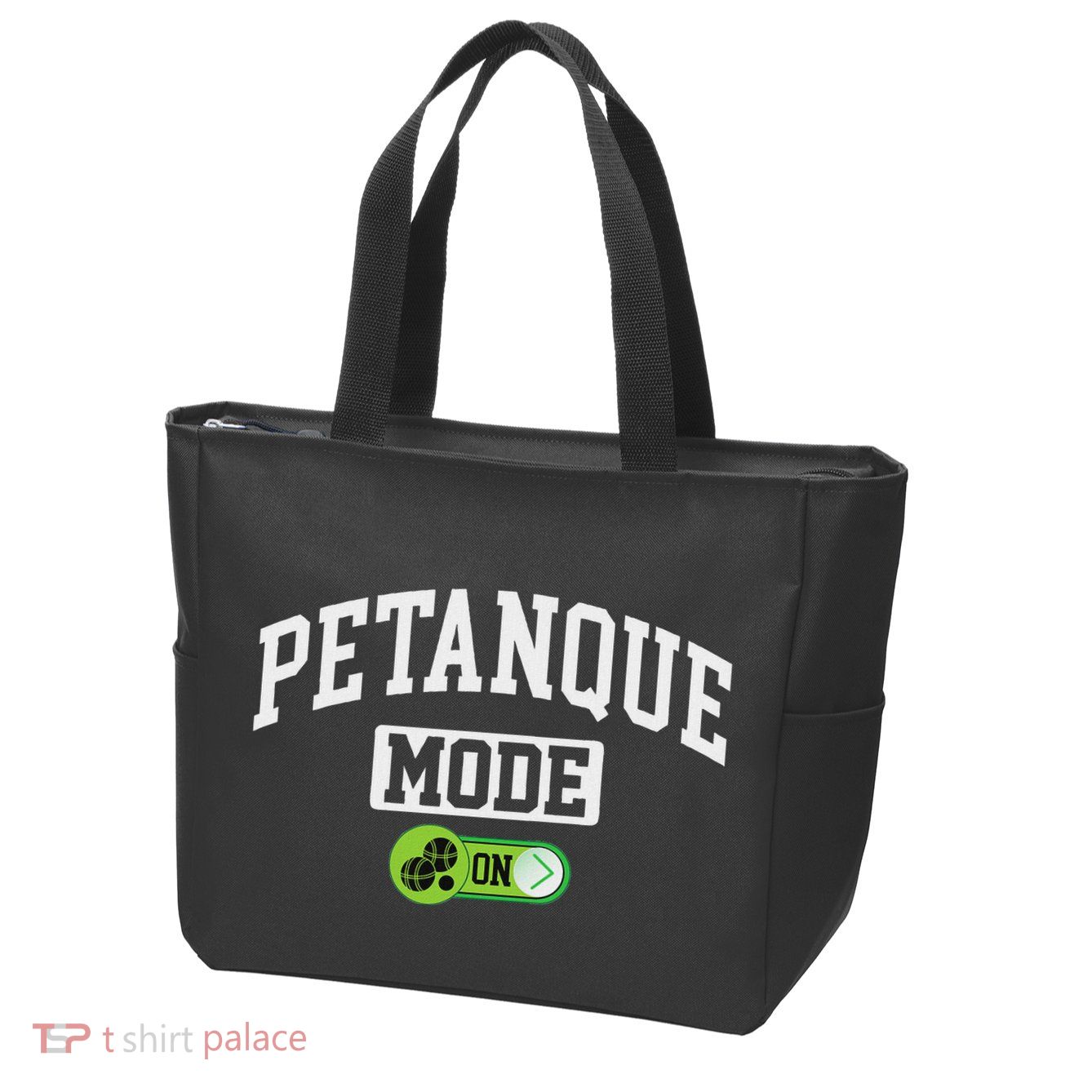 Petanque Mode On Funny Boules Petanque Player Coach Zip Tote Bag