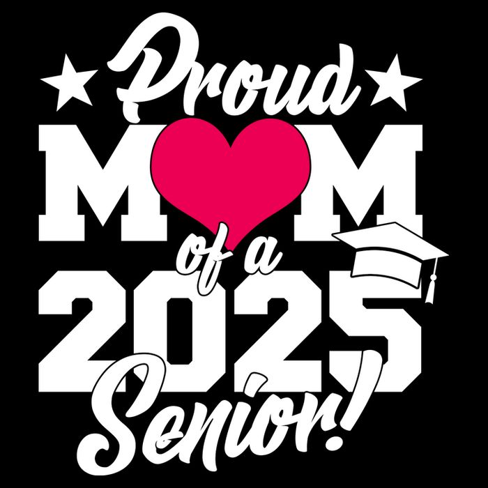 Proud Mom Of A 2025 Senior Grad Flat Bill Trucker Hat