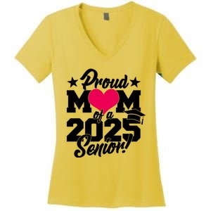 Proud Mom Of A 2025 Senior Grad Women's V-Neck T-Shirt