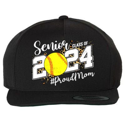 Proud Mom Of A 2024 Senior Graduate Class 2024 Softball Wool Snapback Cap