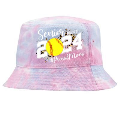 Proud Mom Of A 2024 Senior Graduate Class 2024 Softball Tie-Dyed Bucket Hat