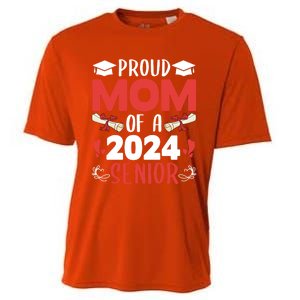 Proud Mom Of A 2024 Senior Cute Gift Graduation 2024 Mommy Gift Cute Gift Cooling Performance Crew T-Shirt