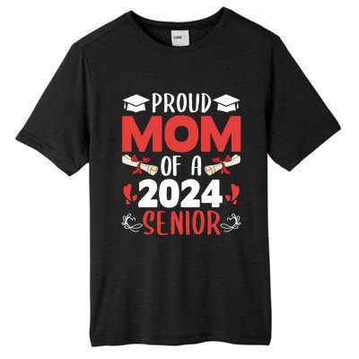 Proud Mom Of A 2024 Senior Cute Gift Graduation 2024 Mommy Gift Cute Gift Tall Fusion ChromaSoft Performance T-Shirt