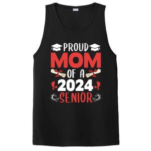 Proud Mom Of A 2024 Senior Cute Gift Graduation 2024 Mommy Gift Cute Gift PosiCharge Competitor Tank