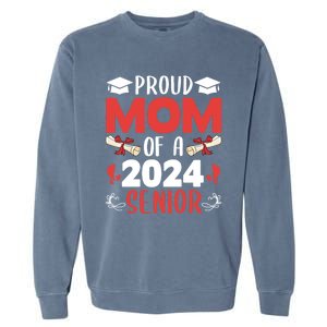 Proud Mom Of A 2024 Senior Cute Gift Graduation 2024 Mommy Gift Cute Gift Garment-Dyed Sweatshirt