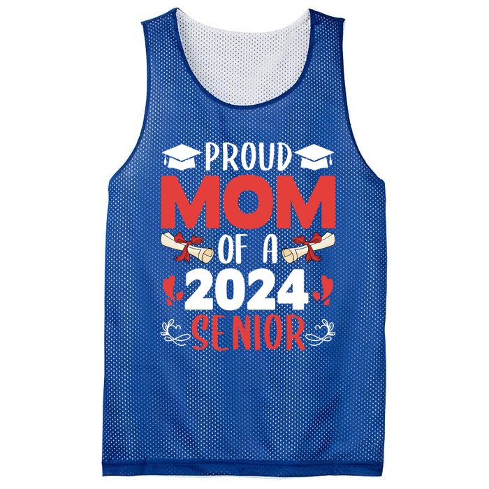 Proud Mom Of A 2024 Senior Cute Gift Graduation 2024 Mommy Gift Cute Gift Mesh Reversible Basketball Jersey Tank