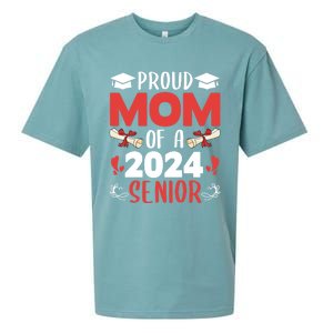 Proud Mom Of A 2024 Senior Cute Gift Graduation 2024 Mommy Gift Cute Gift Sueded Cloud Jersey T-Shirt