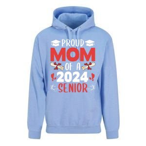 Proud Mom Of A 2024 Senior Cute Gift Graduation 2024 Mommy Gift Cute Gift Unisex Surf Hoodie