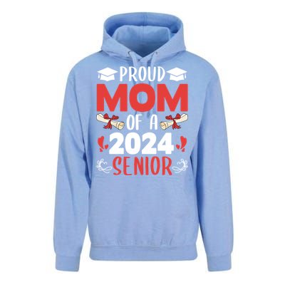 Proud Mom Of A 2024 Senior Cute Gift Graduation 2024 Mommy Gift Cute Gift Unisex Surf Hoodie