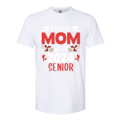 Proud Mom Of A 2024 Senior Cute Gift Graduation 2024 Mommy Gift Cute Gift Softstyle CVC T-Shirt