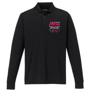 Proud Mom Of An Official Teenager 13th Birthday Party Performance Long Sleeve Polo