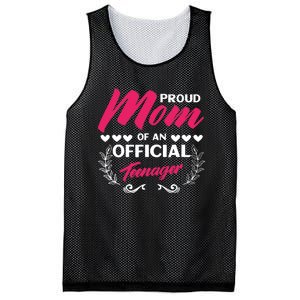 Proud Mom Of An Official Teenager 13th Birthday Party Mesh Reversible Basketball Jersey Tank