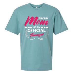 Proud Mom Of An Official Teenager 13th Birthday Party Sueded Cloud Jersey T-Shirt