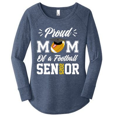 Proud Mom Of A Football Senior 2025 Mom Graduation Funny Gift Meaningful Gift Women's Perfect Tri Tunic Long Sleeve Shirt