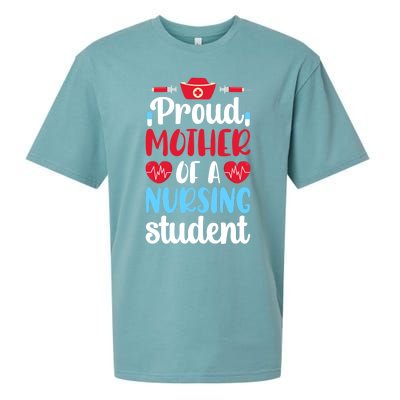 Proud Mother Of A Nursing Student Mom Future Nurse Mom Cool Gift Sueded Cloud Jersey T-Shirt