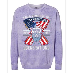 Proud Member Of The Fuck Your Feelings Generation X Colorblast Crewneck Sweatshirt