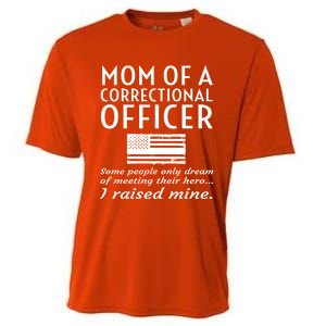 Proud Mom Of A Correctional Officer Mother Thin Silver Line Gift Cooling Performance Crew T-Shirt