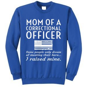 Proud Mom Of A Correctional Officer Mother Thin Silver Line Gift Sweatshirt