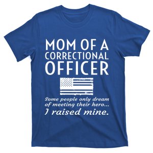 Proud Mom Of A Correctional Officer Mother Thin Silver Line Gift T-Shirt