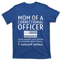 Proud Mom Of A Correctional Officer Mother Thin Silver Line Gift T-Shirt