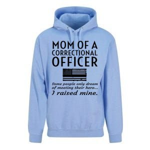 Proud Mom Of A Correctional Officer Mother Thin Silver Line Gift Unisex Surf Hoodie