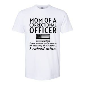 Proud Mom Of A Correctional Officer Mother Thin Silver Line Gift Softstyle CVC T-Shirt